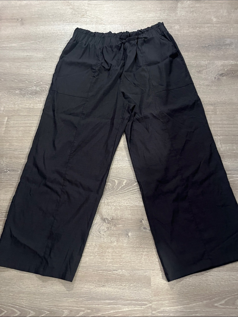 No brand women’s black Wide Leg Elastic Waist Pants size xxl